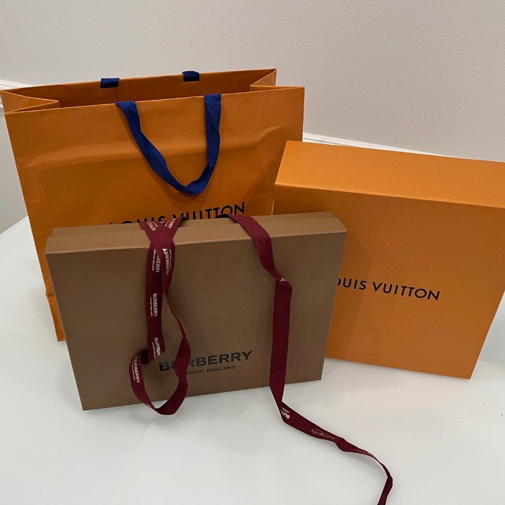 Designer Boxes and Bag (louis Vuitton and Burberry)